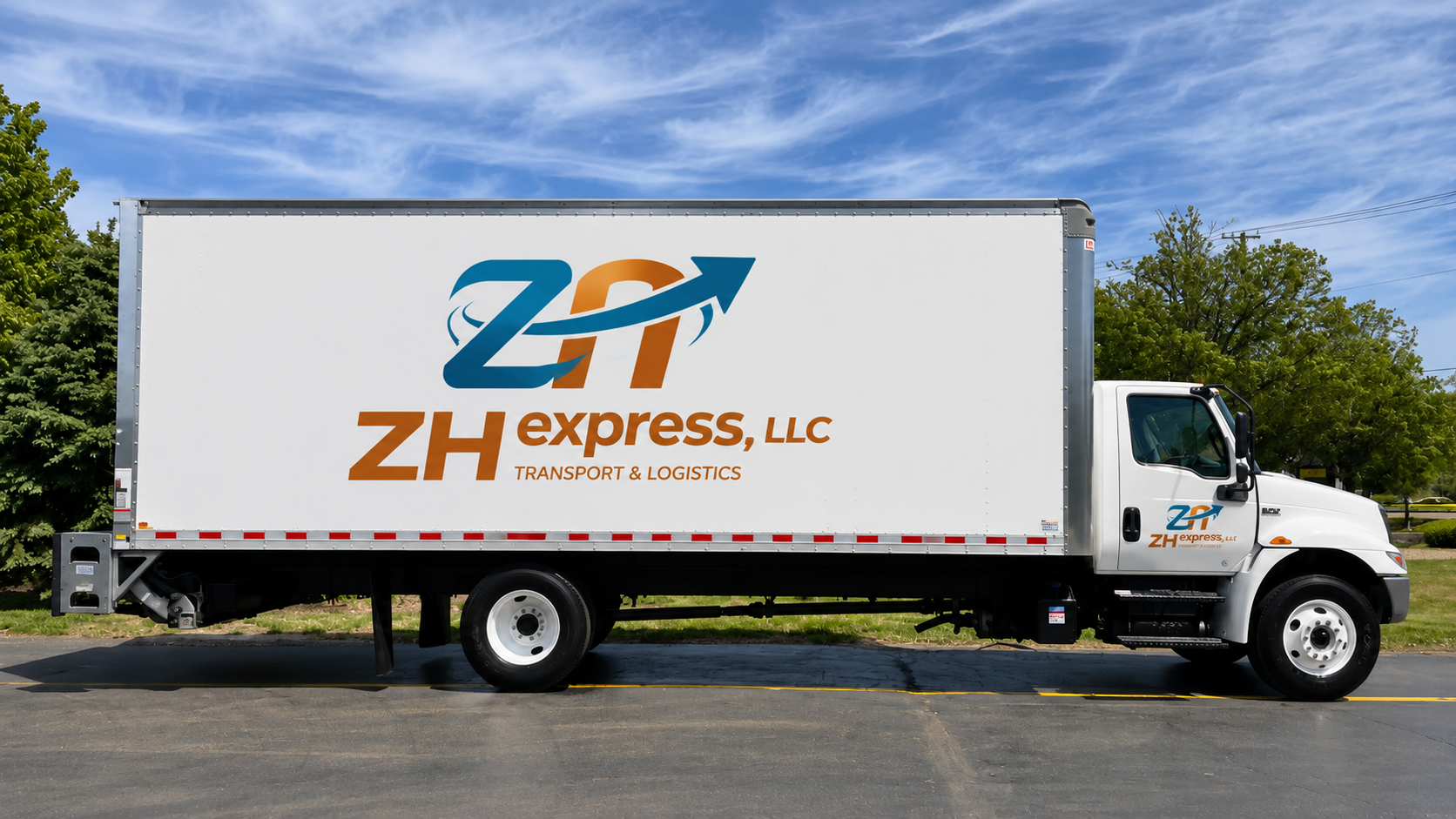 ZH Express company-owned truck on the highway